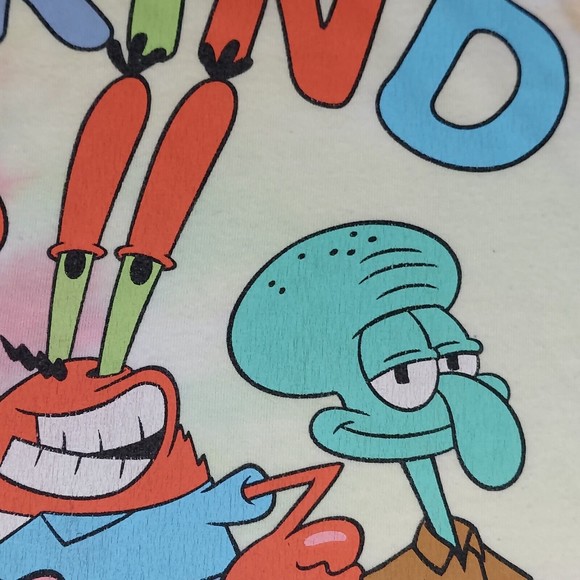 Spongebob Squarepants  And Friends Youth Sz L Large Be Kind Tie Dye T Shirt - Picture 3 of 16